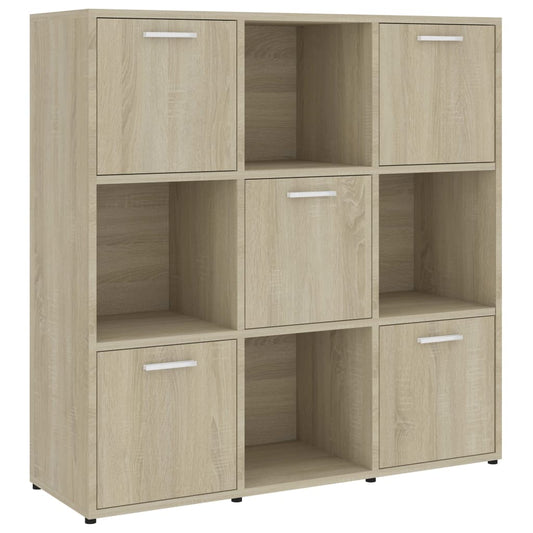 vidaXL Book Cabinet Sonoma Oak 90x30x90 cm Engineered Wood