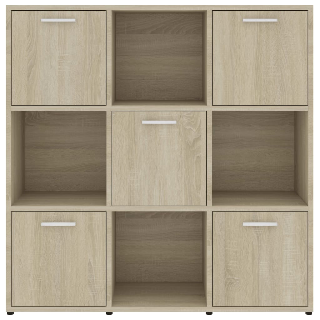 vidaXL Book Cabinet Sonoma Oak 90x30x90 cm Engineered Wood