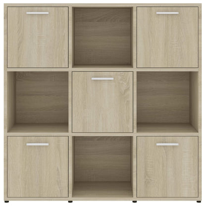 vidaXL Book Cabinet Sonoma Oak 90x30x90 cm Engineered Wood