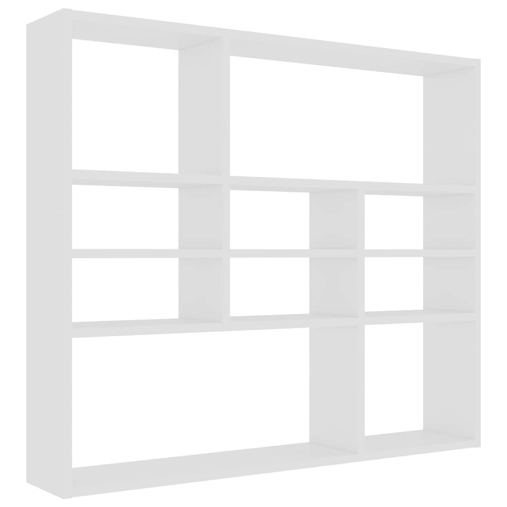 802939 vidaXL Wall Shelf White 90x16x78 cm Engineered Wood