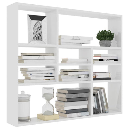 802939 vidaXL Wall Shelf White 90x16x78 cm Engineered Wood