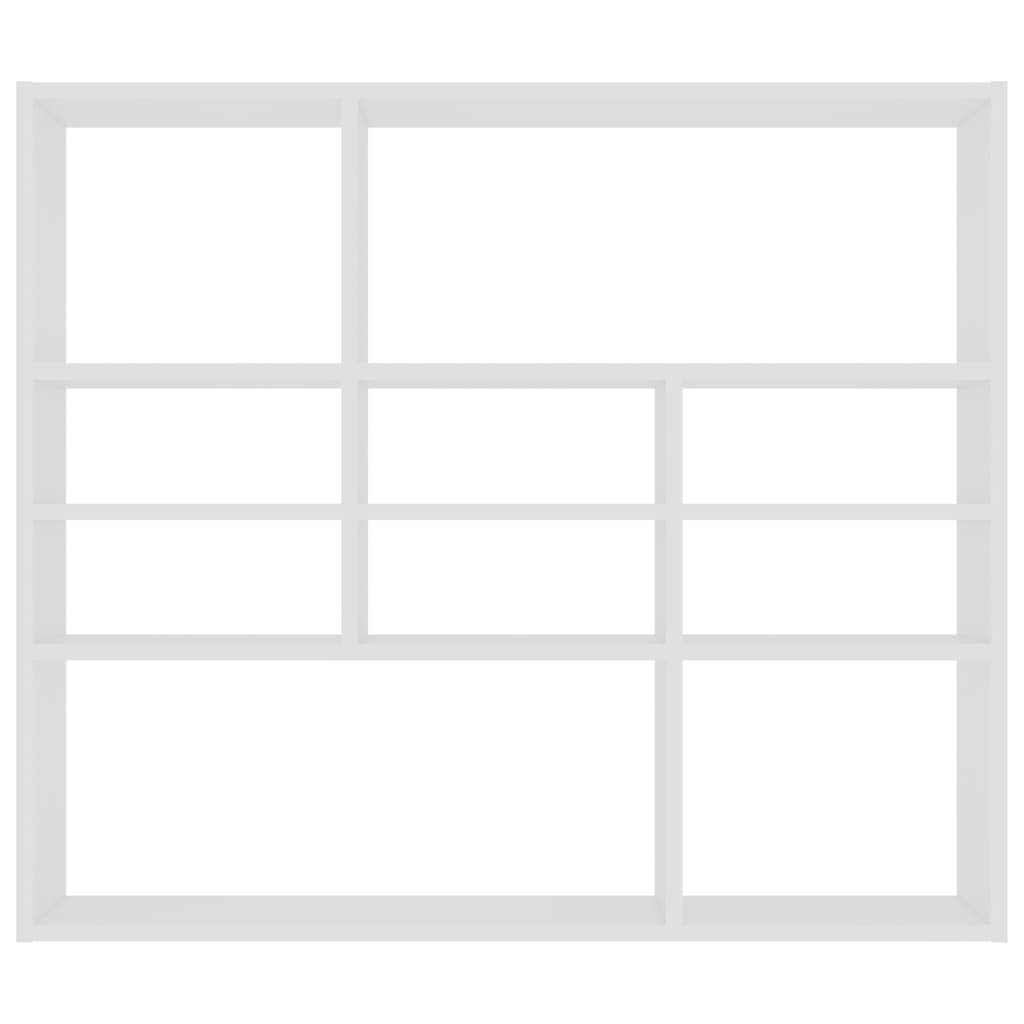 802939 vidaXL Wall Shelf White 90x16x78 cm Engineered Wood