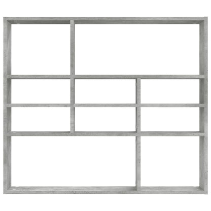 vidaXL Wall Shelf Concrete Grey 90x16x78 cm Engineered Wood