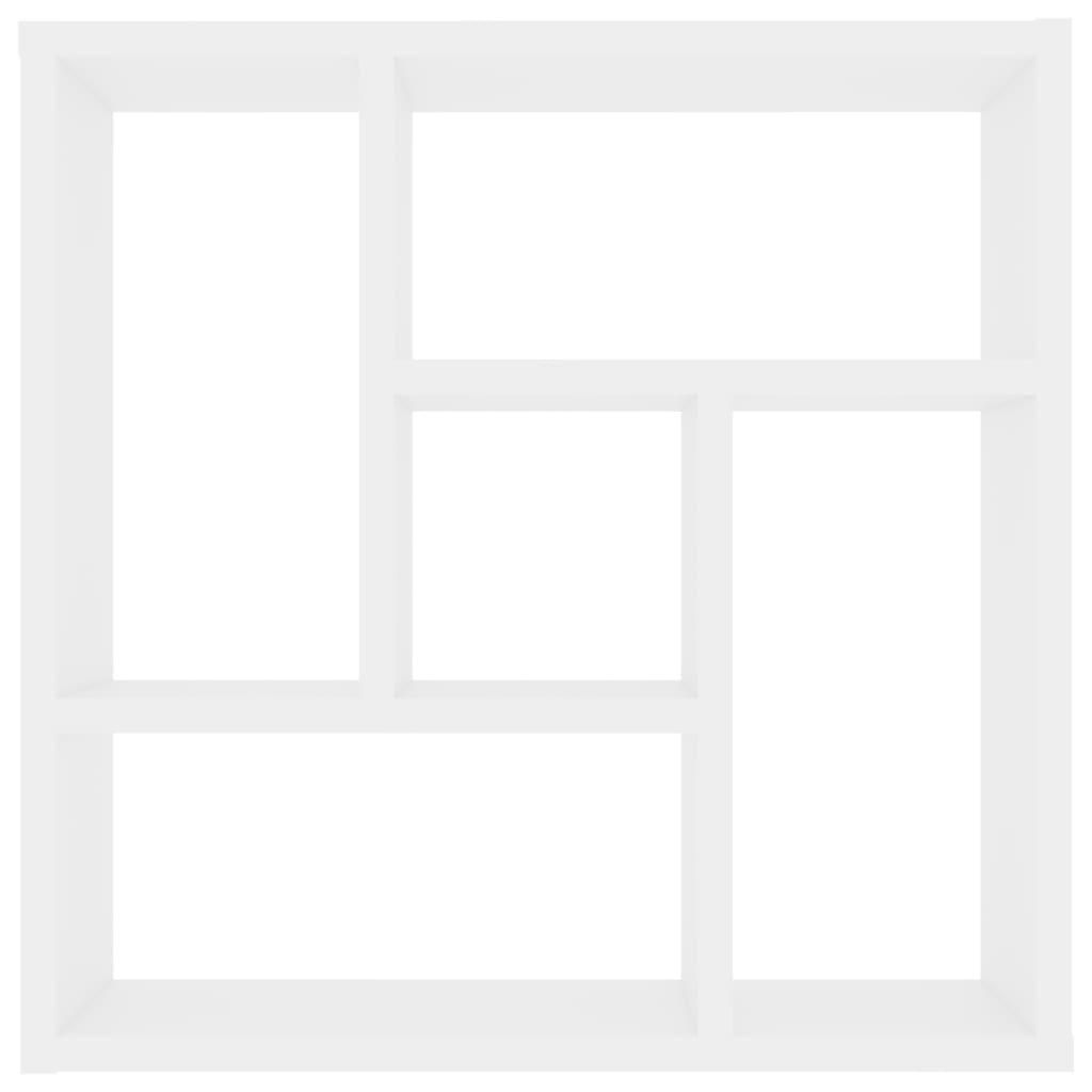 vidaXL Wall Shelf White 45.1x16x45.1 cm Engineered Wood