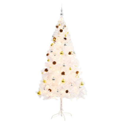 vidaXL Christmas Tree | White | PVC, steel | Medium | Christmas Tree