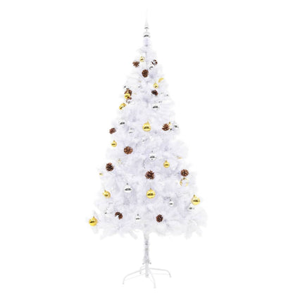 vidaXL Christmas Tree | White | PVC, steel | Medium | Christmas Tree