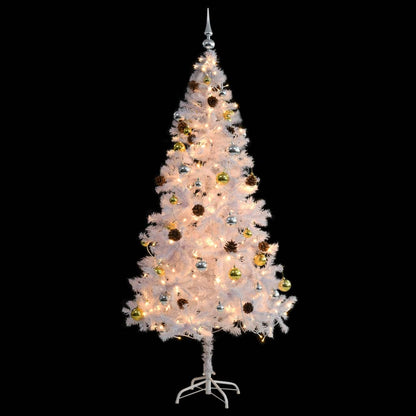 vidaXL Christmas Tree | White | PVC, steel | Medium | Christmas Tree