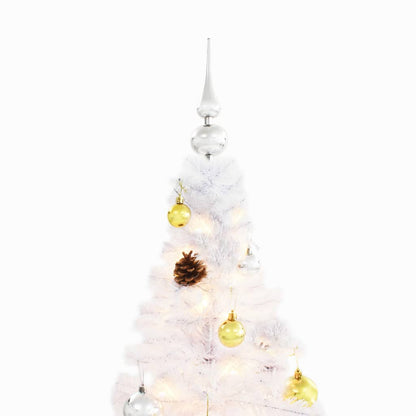 vidaXL Christmas Tree | White | PVC, steel | Medium | Christmas Tree