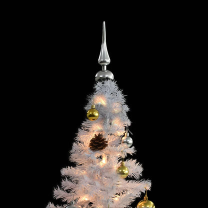 vidaXL Christmas Tree | White | PVC, steel | Medium | Christmas Tree