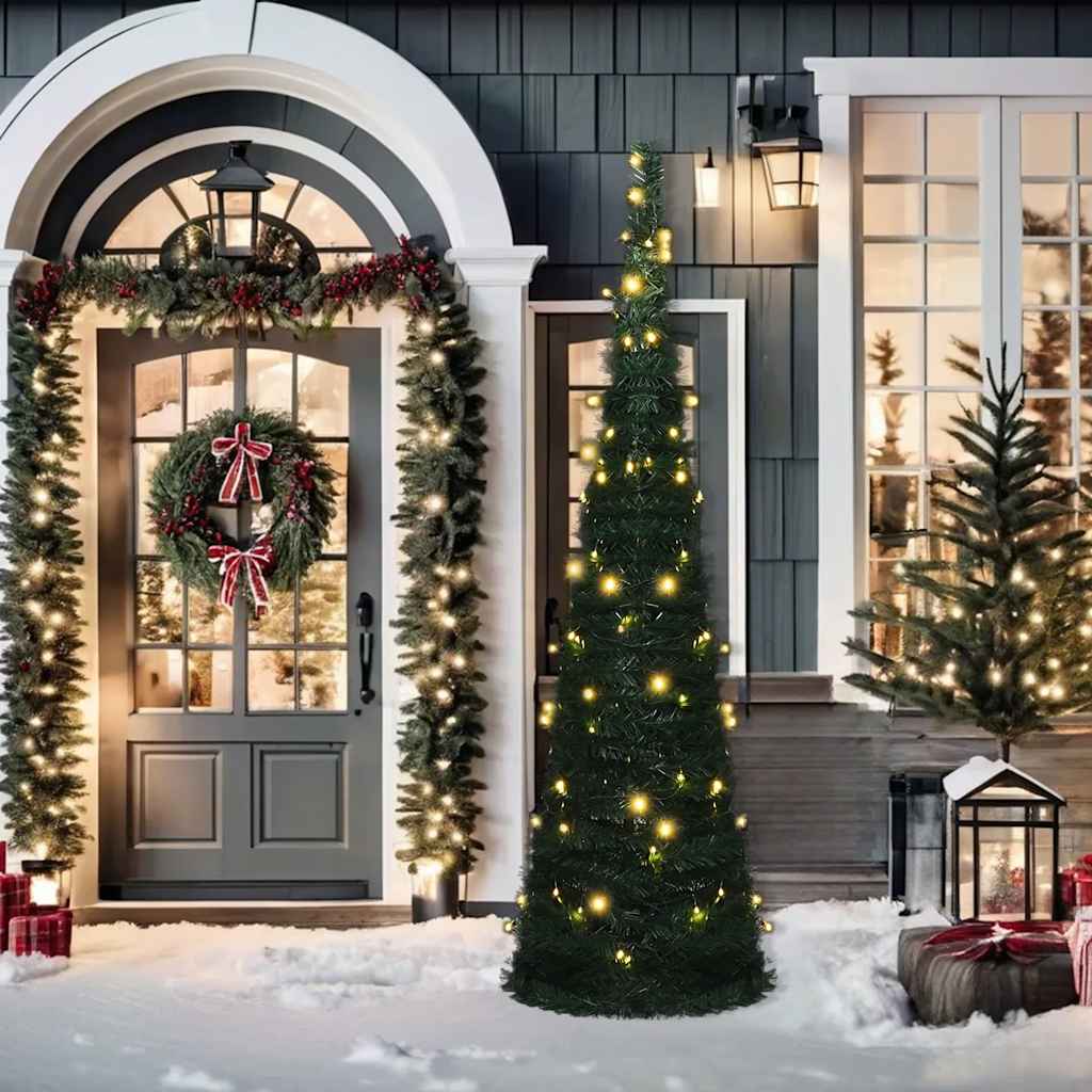 vidaXL Pop-up Christmas Tree | Green | PVC | 150 cm | Collapsible