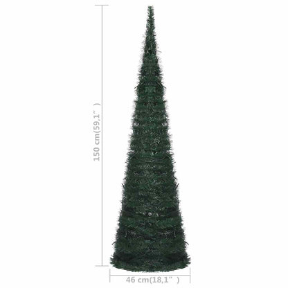 vidaXL Pop-up Christmas Tree | Green | PVC | 150 cm | Collapsible