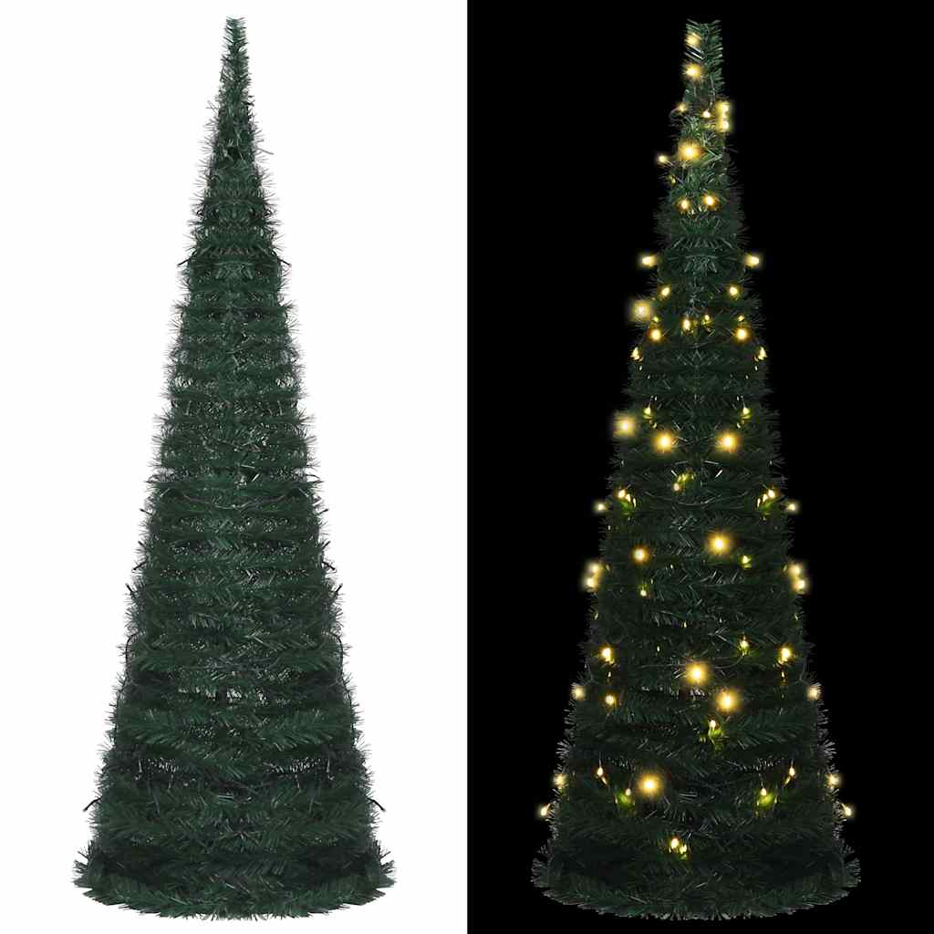 vidaXL Pop-up Christmas Tree | Green | PVC | Tall | Collapsible