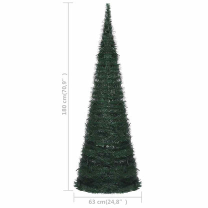 vidaXL Pop-up Christmas Tree | Green | PVC | Tall | Collapsible