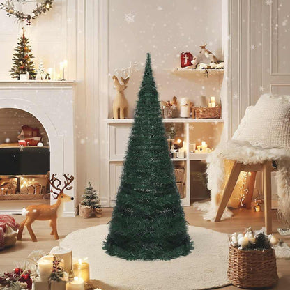 vidaXL Pop-up Christmas Tree | Green | PVC | 210 cm | Collapsible