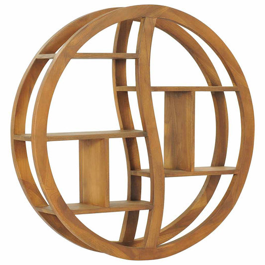 320771 vidaXL Yin Yang Wall Shelf 80x17,5x80 cm Solid Teak Wood
