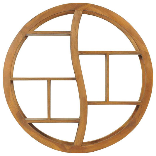 320771 vidaXL Yin Yang Wall Shelf 80x17,5x80 cm Solid Teak Wood