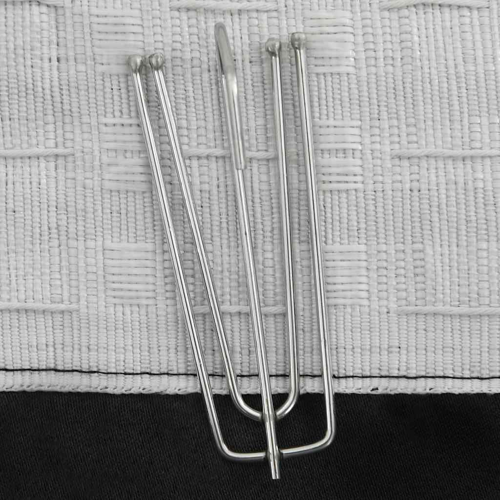 321158 vidaXL Linen-Look Blackout Curtains with Hooks 2 pcs Black 140x245 cm