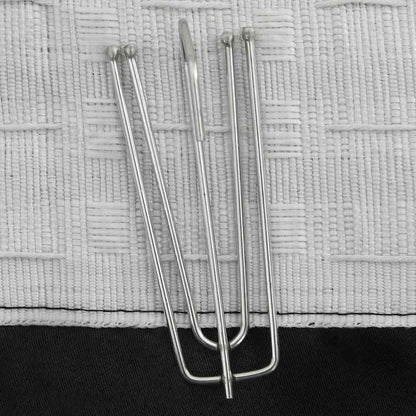 321158 vidaXL Linen-Look Blackout Curtains with Hooks 2 pcs Black 140x245 cm
