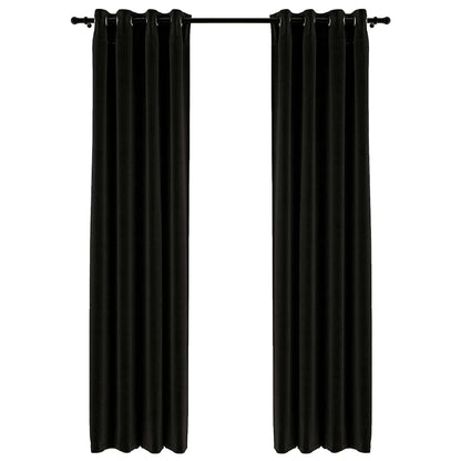 vidaXL Linen-Look Blackout Curtains 2 pcs Anthracite 140x245cm