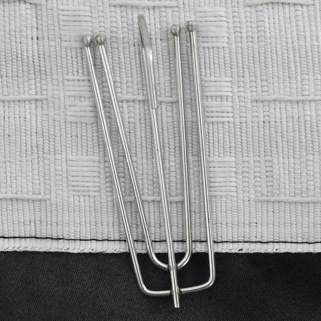 321167 vidaXL Linen-Look Blackout Curtain with Hooks Anthracite 290x245 cm
