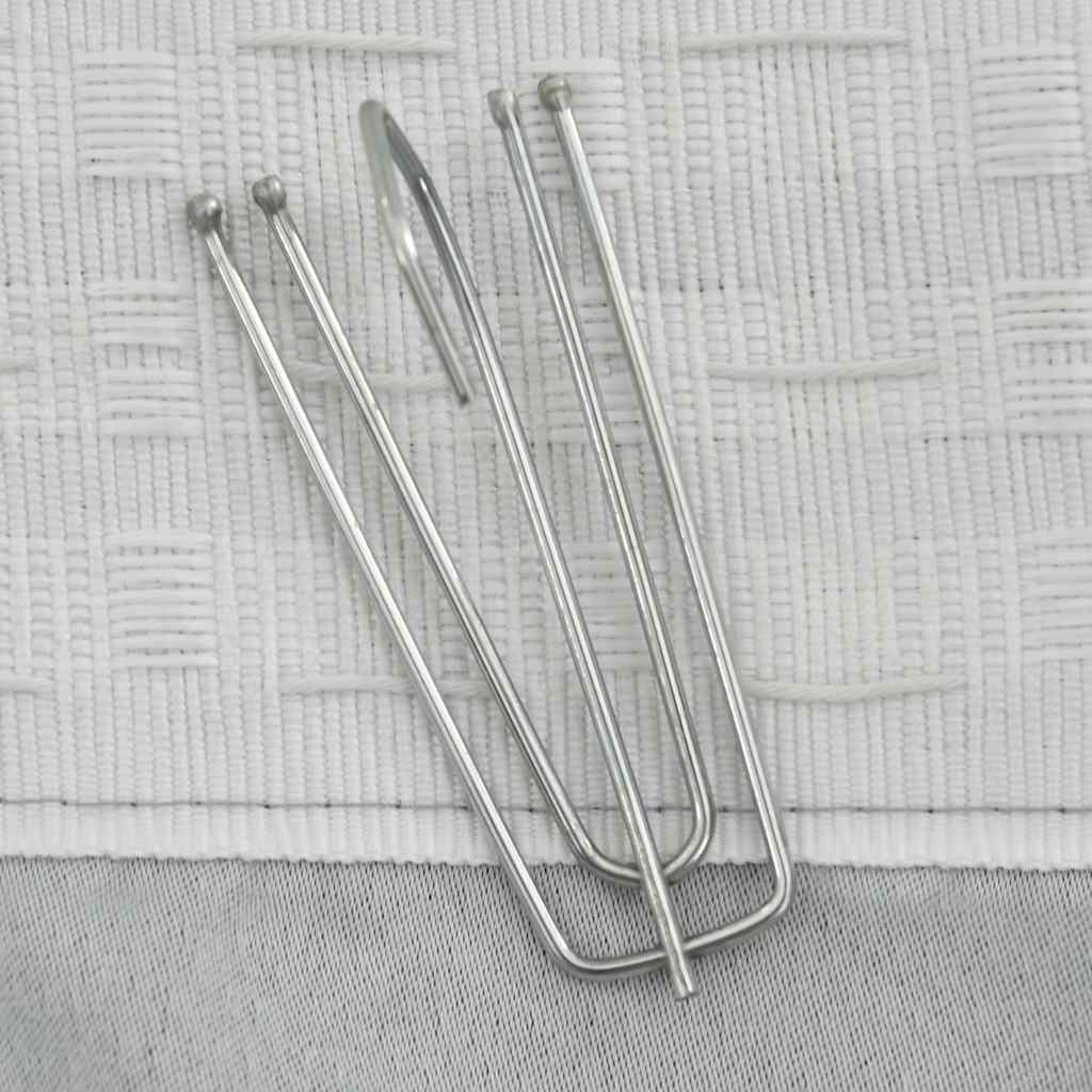 321174 vidaXL Linen-Look Blackout Curtains with Hooks 2 pcs Grey 140x245 cm