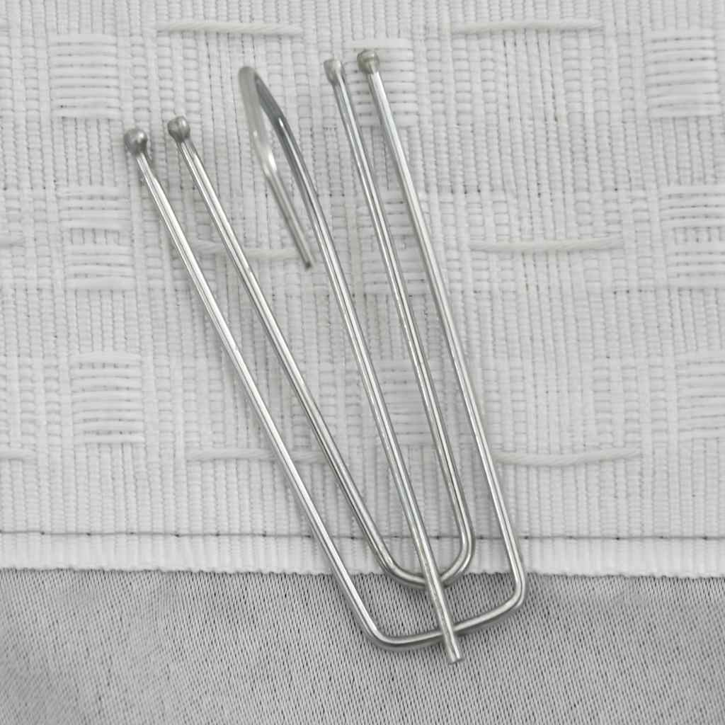 vidaXL Linen-Look Blackout Curtain with Hooks Grey 290x245 cm