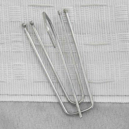 vidaXL Linen-Look Blackout Curtain with Hooks Grey 290x245 cm