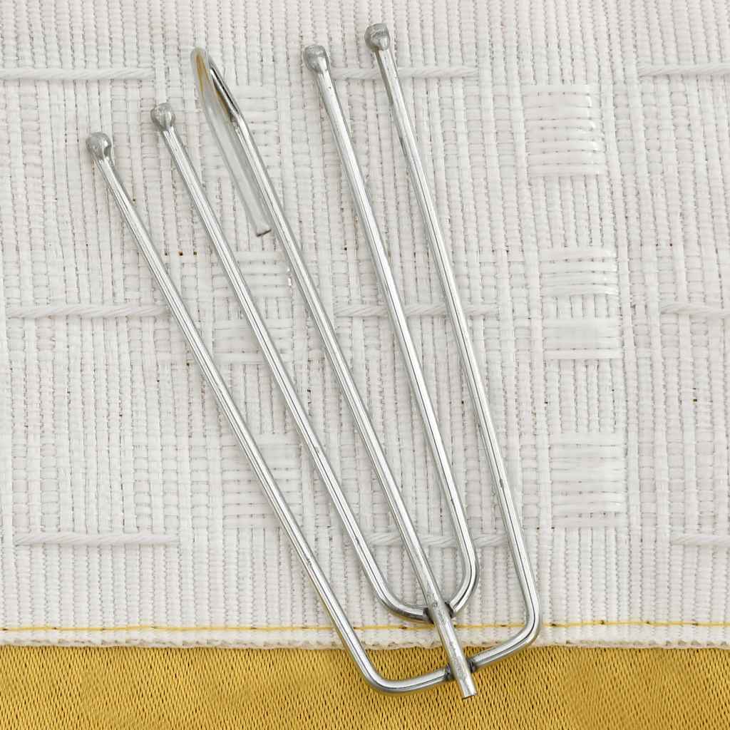 vidaXL Linen-Look Blackout Curtains with Hooks 2 pcs Yellow 140x175 cm