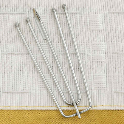 321196 vidaXL Linen-Look Blackout Curtains with Hooks 2 pcs Yellow 140x175 cm