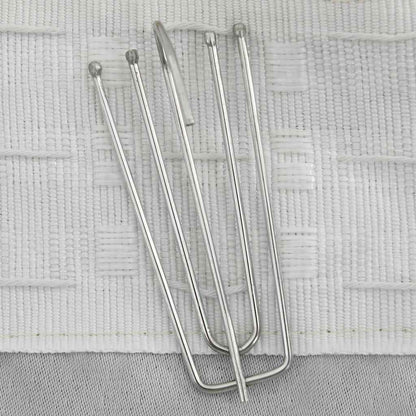 vidaXL Linen-Look Blackout Curtains with Hooks 2 pcs Beige 140x175 cm