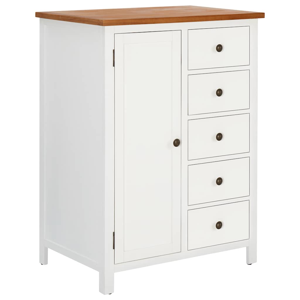 vidaXL Wardrobe 76x52x105 cm Solid Oak Wood