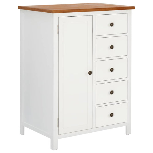 vidaXL Wardrobe 76x52x105 cm Solid Oak Wood