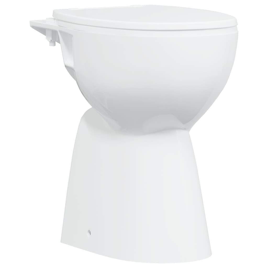 vidaXL Rimless Toilet 7 cm Extra Height Soft Close Ceramic White