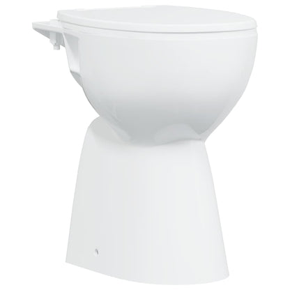 vidaXL Rimless Toilet 7 cm Extra Height Soft Close Ceramic White
