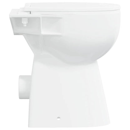 vidaXL Rimless Toilet 7 cm Extra Height Soft Close Ceramic White