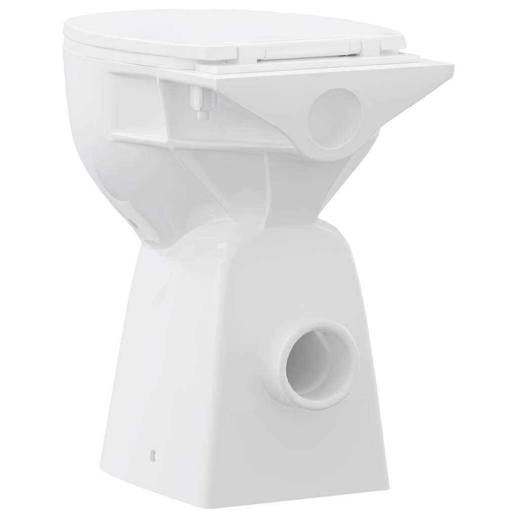 vidaXL Rimless Toilet 7 cm Extra Height Soft Close Ceramic White