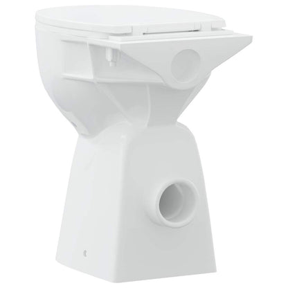 vidaXL Rimless Toilet 7 cm Extra Height Soft Close Ceramic White