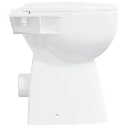 vidaXL Rimless Toilet 7 cm Extra Height Soft Close Ceramic White