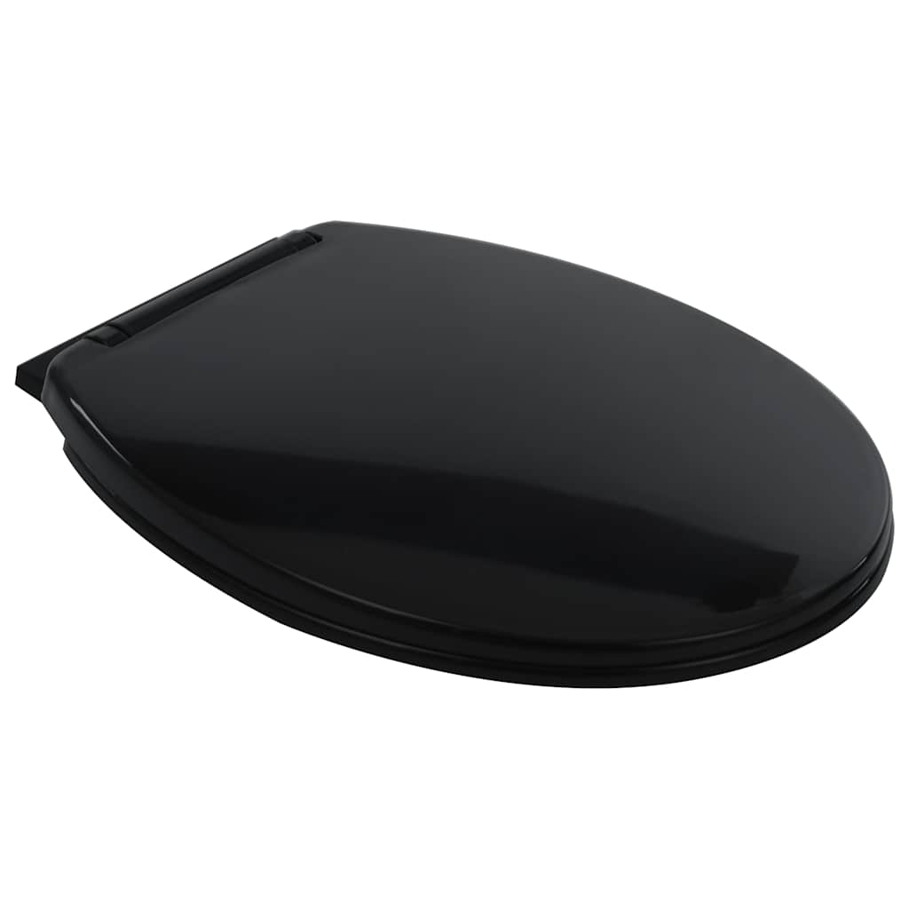 vidaXL Rimless Toilet 7 cm Extra Height Soft Close Ceramic Black