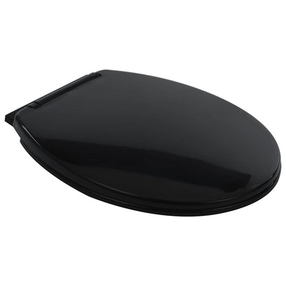 vidaXL Rimless Toilet 7 cm Extra Height Soft Close Ceramic Black