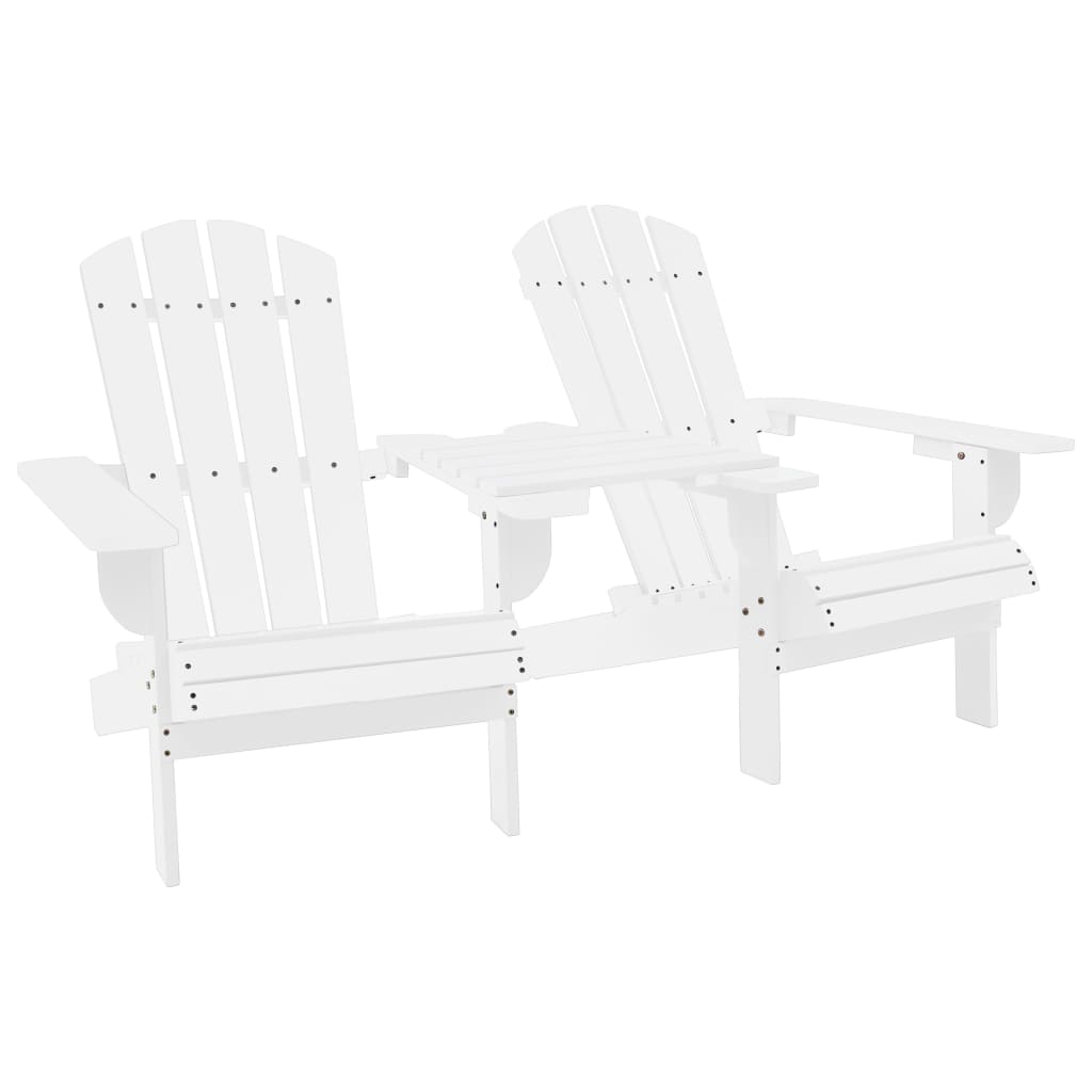 vidaXL Garden Chair | White | Solid fir wood | Regular | Ergonomic