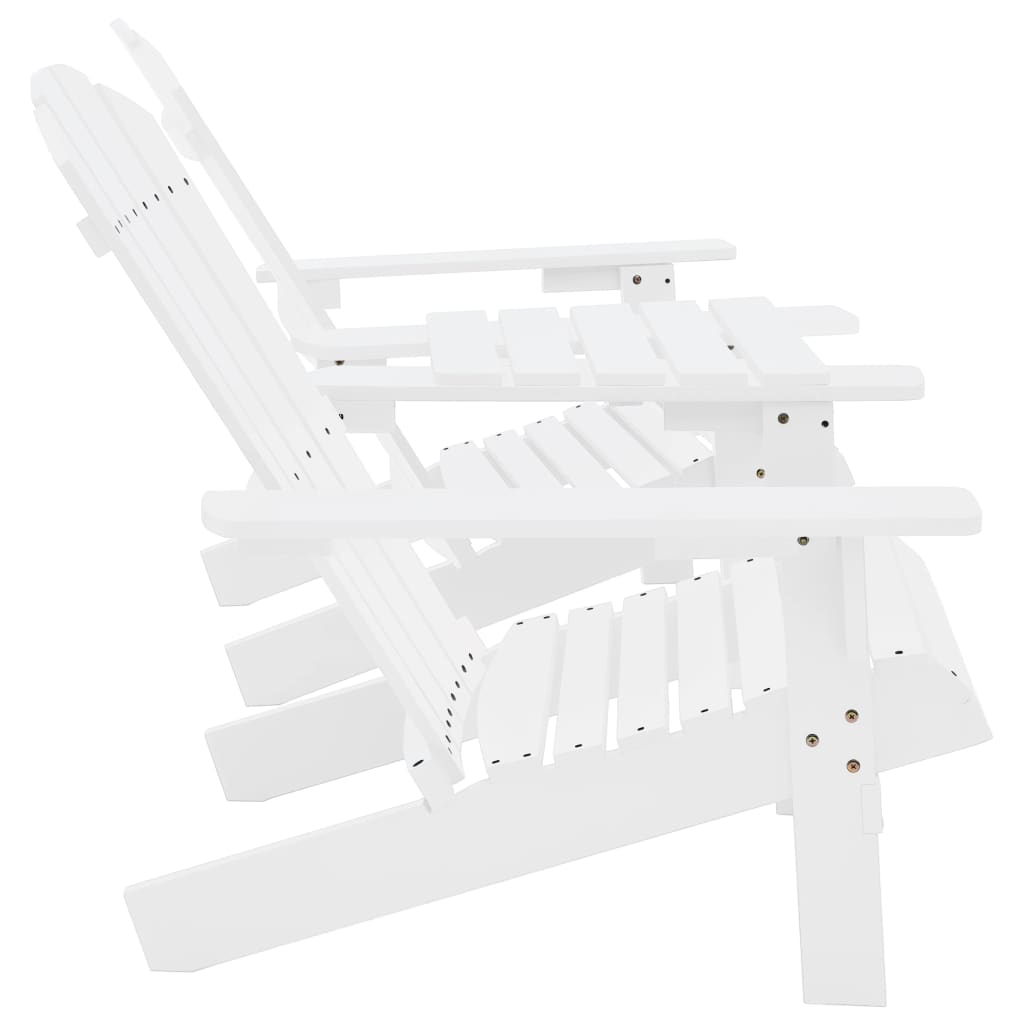 vidaXL Garden Chair | White | Solid fir wood | Regular | Ergonomic