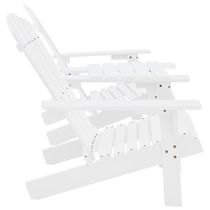 vidaXL Garden Chair | White | Solid fir wood | Regular | Ergonomic