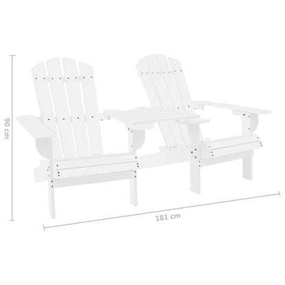 vidaXL Garden Chair | White | Solid fir wood | Regular | Ergonomic