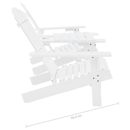 vidaXL Garden Chair | White | Solid fir wood | Regular | Ergonomic