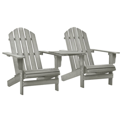 vidaXL Garden Chair | Grey | Solid Fir Wood | Regular | Durable
