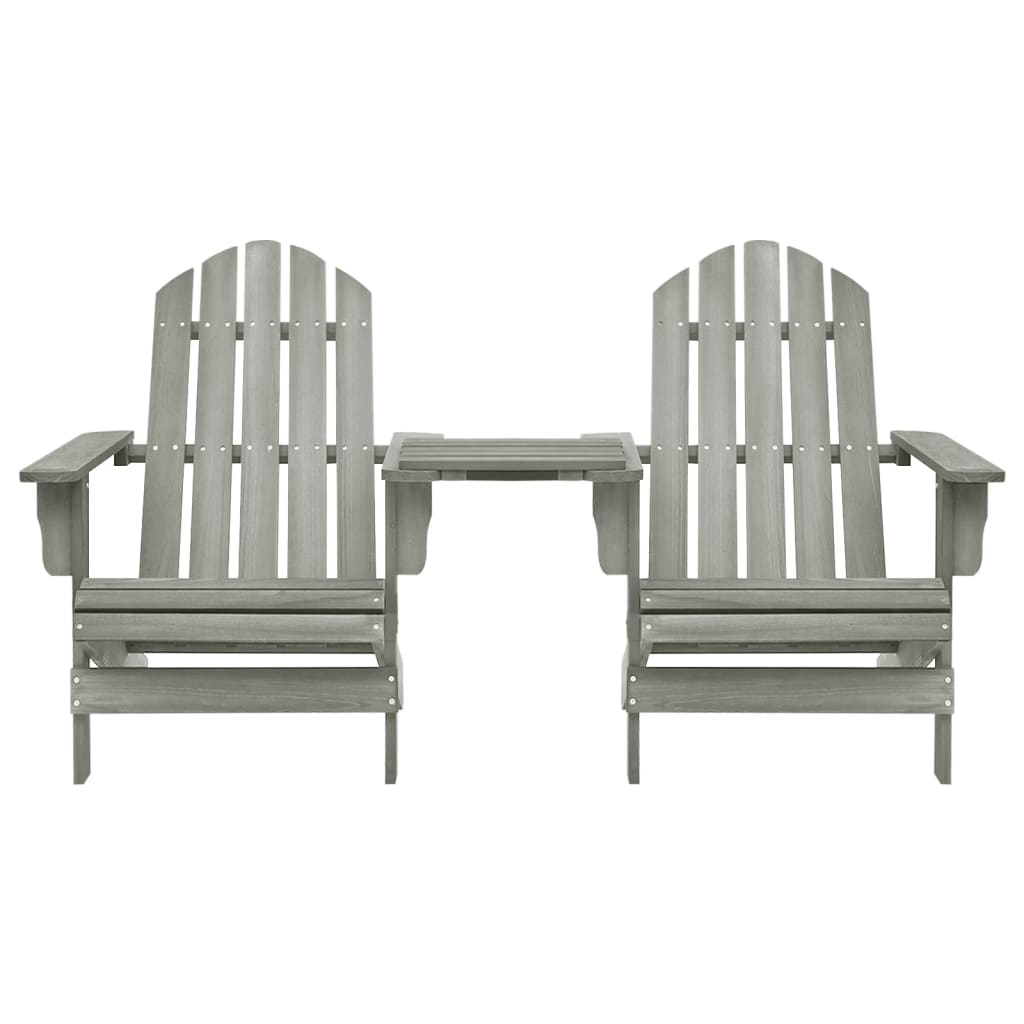vidaXL Garden Chair | Grey | Solid Fir Wood | Regular | Durable