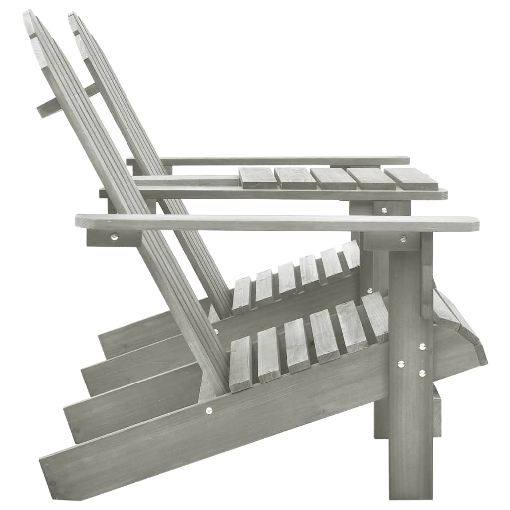 vidaXL Garden Chair | Grey | Solid Fir Wood | Regular | Durable