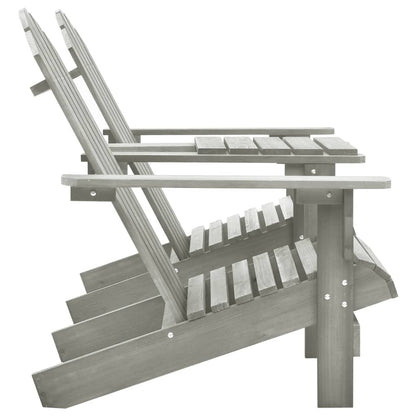 vidaXL Garden Chair | Grey | Solid Fir Wood | Regular | Durable