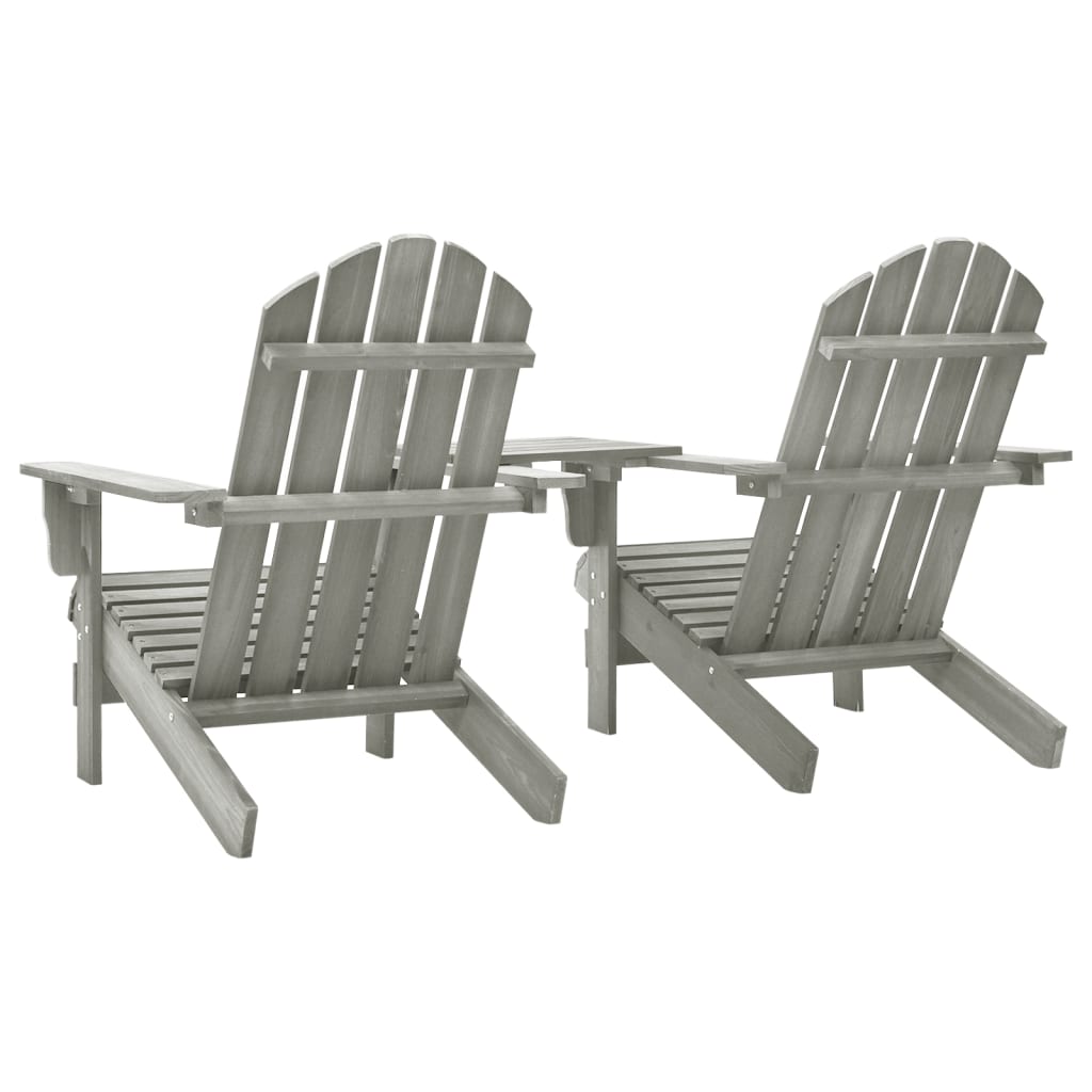 vidaXL Garden Chair | Grey | Solid Fir Wood | Regular | Durable